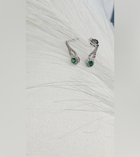 Златни обеци с Диаманти и Изумруди  I Gioielli del Sole