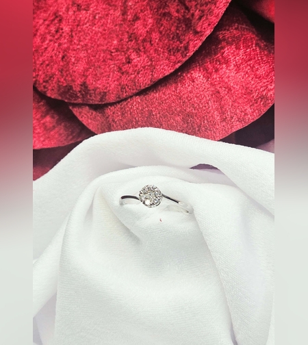 Златен пръстен от Бяло Злато Вечна Светлина