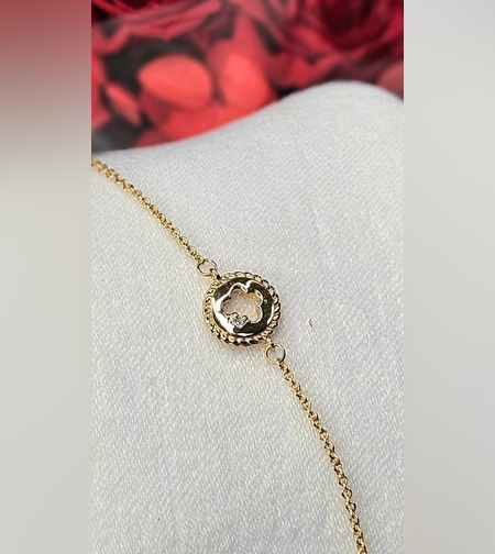 Златна гривна от жълто злато с Диамант Lusi Gioielli