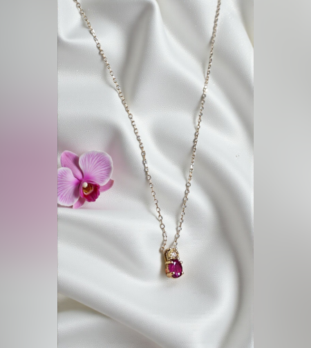 Златно колие с рубин и диамант I GIOIELLI DEL SOLE