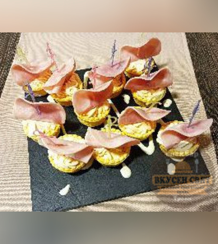 Тарталети с яйчен мус