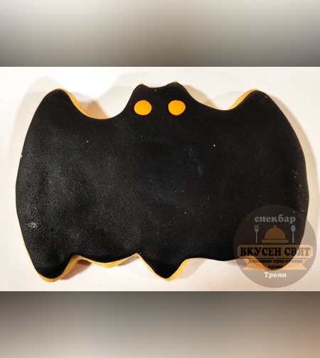 Бисквитка Хелуин 3D декорация Прилеп 1