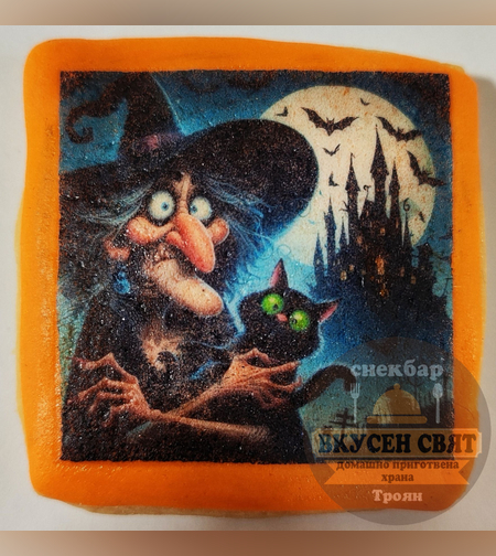 Бисквитка с принт Хелуин 4