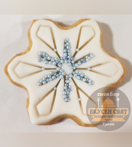 Декорирана бисквитка Снежинка 3