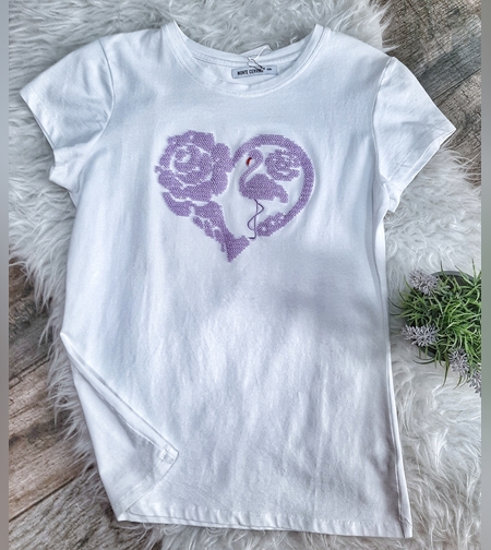 Тениска релефно Сърце