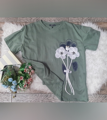 Тениска 3d цвете