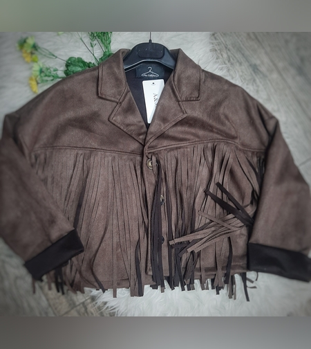 Дамско яке с ресни