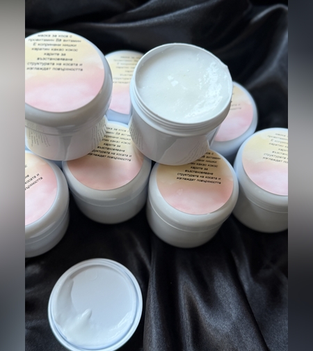 Маска за коса с витамин Е, провитамин B5, копринени нишки и хидролизиран кератин