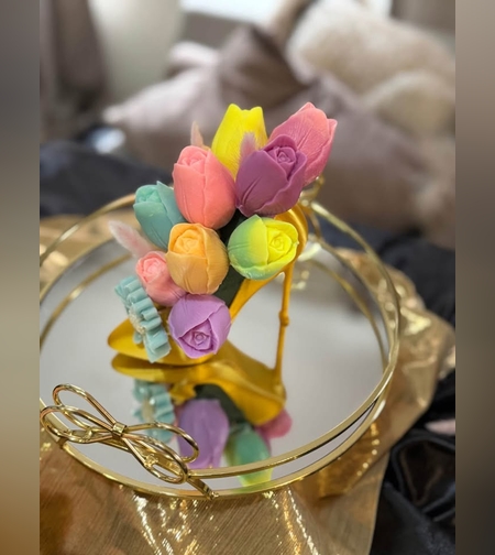 букет за 8 март от сапун като малки шедьоври!