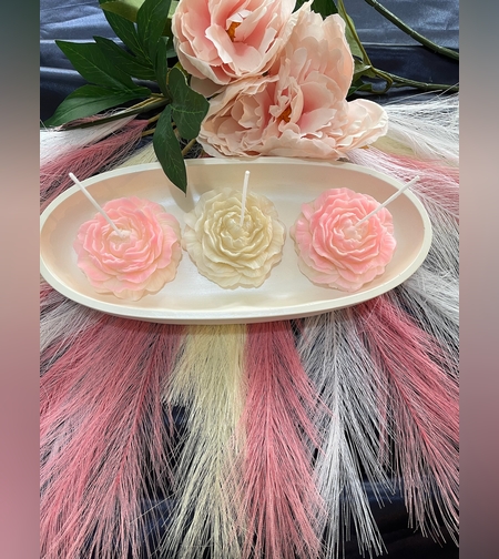 Свещ Ароматен божур от соев восък