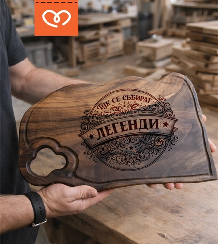 дъска за мезета  дървена дъска за мезета  орехова дъска Тук се събират легенди