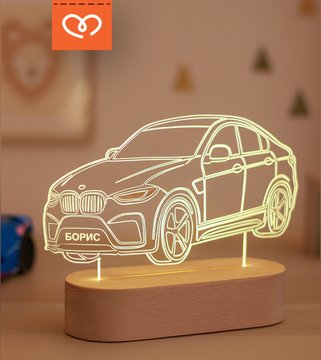 LED лампа Кола – подарък за любителите на автомобили, Персонализирана нощна лампа