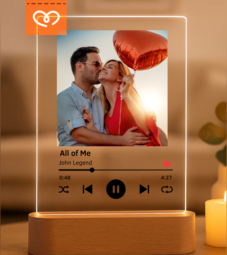 LED лампа със Spotify песен и снимка | Персонализиран подарък