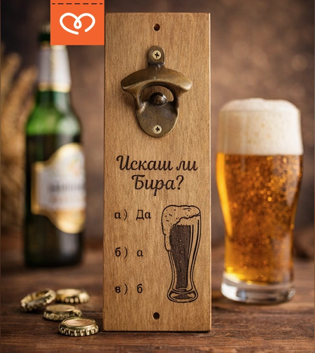 Отварачка за бира за стена с надпис подарък за мъж за рожден ден изненада