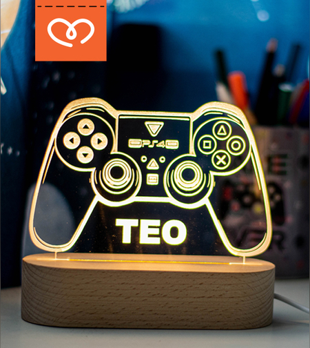 Лампа за Геймър | Настолна Лампа  за тийн момче  с име