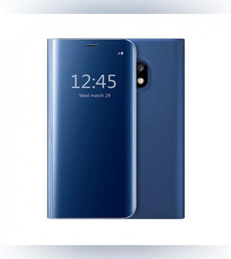 Husa Samsung Galaxy S8 Plus Flip Cover Oglinda Albastru