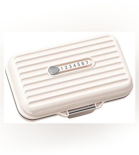 Cutie Medicamente, Flippy, Bej, 7 Compartimente, Portabila si Compacta, 11x7.2x3.5 cm, Ideala pentru Uzul Cotidian