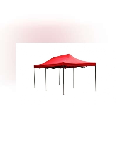 Cort Pavilion 3x6m Rosu Pliabil Cadru Metal pentru Curte, Gradina, Evenimente