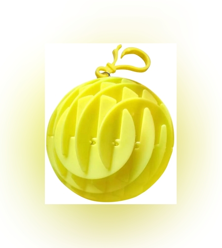 Jucarie Worm Fidget de Decompresie, Flippy, Anti Stres, Dimensiune Compacta 6 cm, Dimensiune Extinsa 15.5 cm, Galben