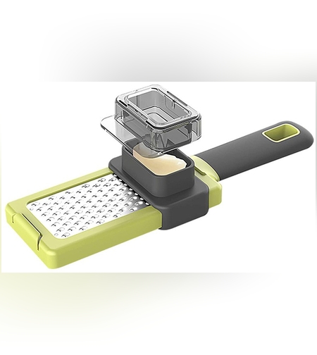 Razatoare Multifunctionala, Flippy, pentru Ustuoi, Branza, Cascaval, 20.3 x 5.8 x 3.3 cm, Verde/Gri