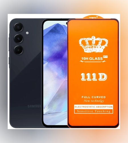 Folie Sticla Securizata pentru Samsung Galaxy A55, Flippy, Sticla de Protectie Compatibila cu Samsung Galaxy A55, Full Cover 111D, HD, Margini Negre, Transparenta