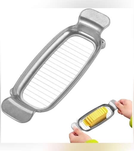 Feliator de Alimente, Flippy, pentru Branza, Unt, Oua, din Aluminiu, 19.5 x 6.5 x 2 cm, Argintiu