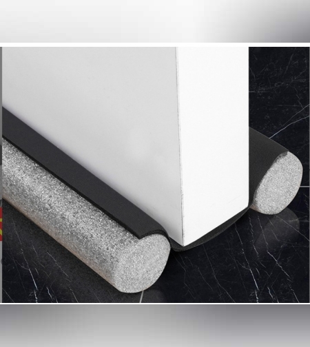 Banda de Izolare a Usii, Flippy, Banda Anti-Curent, Anti-Zgomot, Anti-Praf, Opritor Izolator, 90cm, Negru