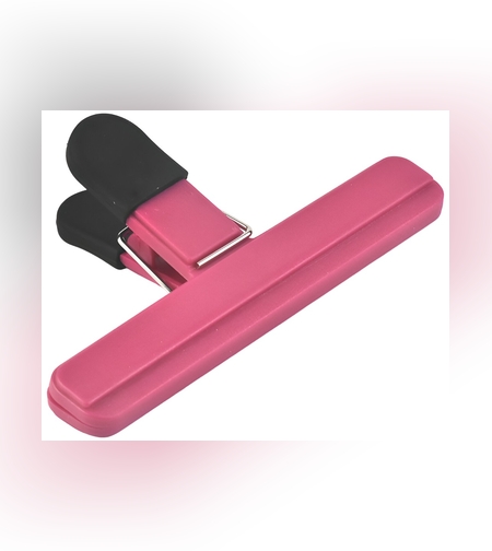 Cleste Multifunctional pentru Sigilarea Pungilor, Flippy, din Plastic, Mentine Alimentele Proaspete, 15x7.5 cm, Roz