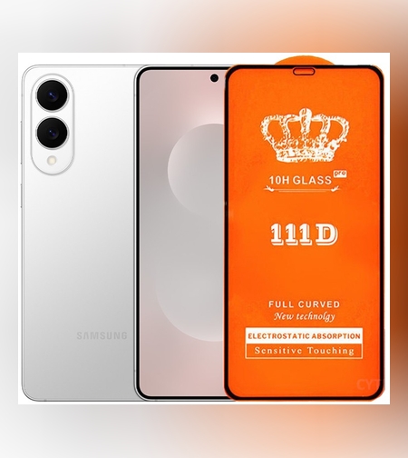 Folie Securizata pentru Samsung S25 Edge, Flippy, Sticla de Protectie Compatibila cu Samsung S25 Edge, Full Cover 111D, 10H GLASS, Margini Negre, Transparenta