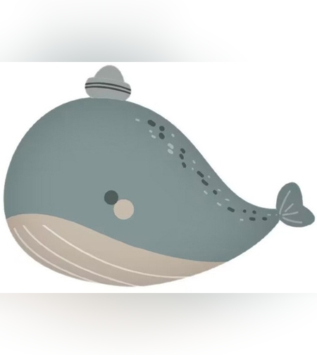 Balon din Folie Metalizata, Flippy, Figurina Animata, Model Balena, 70 x 49 cm, Ambalaj Individual, Pai Inclus, Umflare cu Aer sau Heliu, Albastru