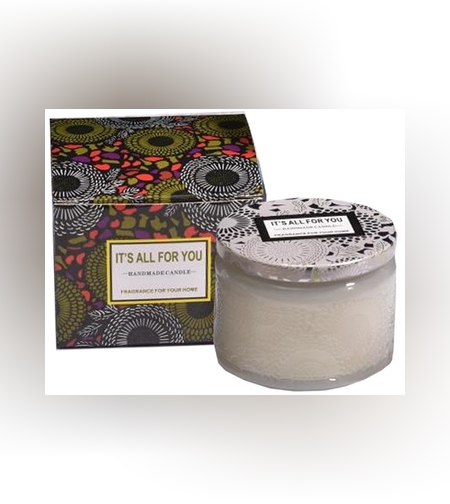 Lumanare Parfumata, Flippy, Model Borcan, Alb, Aroma de Flori albe