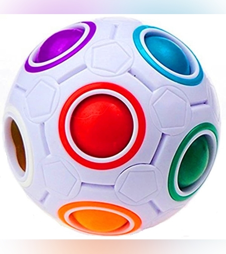 Jucarie interactiva antistres minge, multicolor, + 3 ani