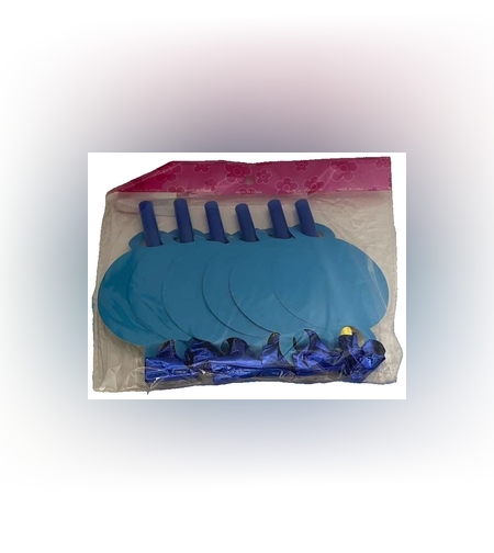 Set 6 Suflatori Happy Birthday, Flippy, pentru Petrecere, Albastru
