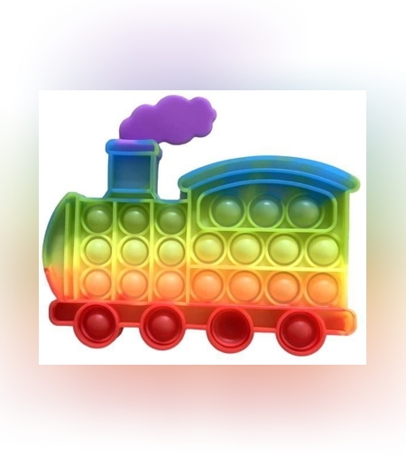 Jucarie antistres din silicon, Flippy, Pop It Now and Flip It, Tren, Multicolor
