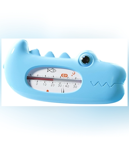 Termometru pentru Baie, Flippy, Plutitor, Rezistent la apa, Multifunctional, Model Crocodil, 2.7x6.5x3.7 cm, Albastru