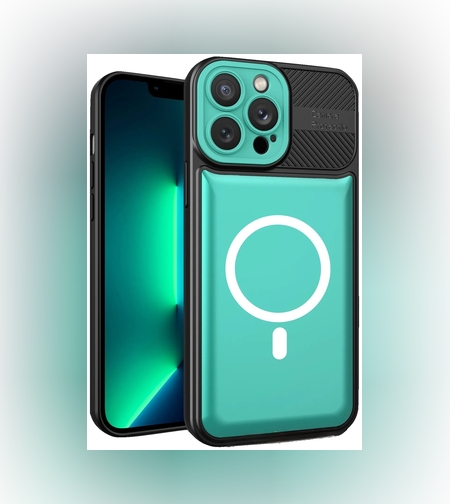 Husa pentru Apple iPhone 13 MagSafe, Urban Armor, Flippy, Verde deschis, suport magnetic