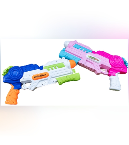 Set 2x Pistol cu Apa pentru Copii, Rezervor, Pentru Piscina/Plaja, Flippy, 6ani+, Roz + Albastru, 1000 ML
