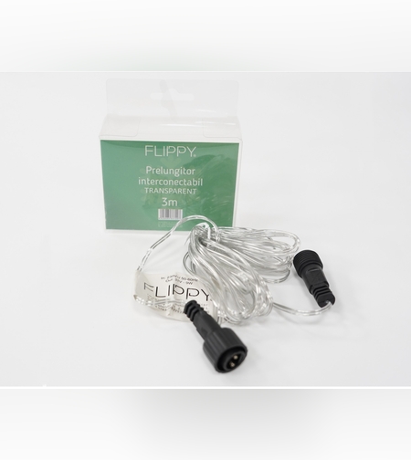 Prelungitor Instalatie Luminoasa, Flippy, 3 m, 230V, Fir Transparent