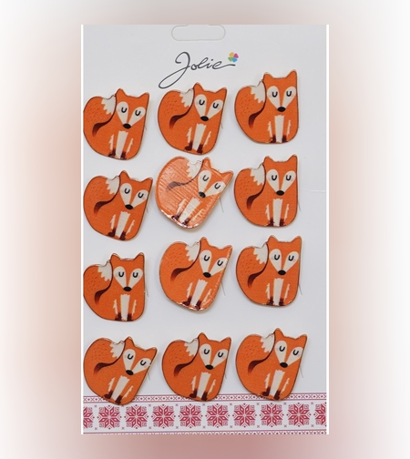 Set 12 Brose Martisor pentru Copii Vulpe Timida