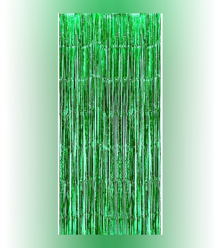 Perdea Franjurata, Flippy, Model Decor Petrecere, pentru Fundal de Poze, Amenajare Colorata a Petrecerii, Dimensiune 100x200 cm, Verde