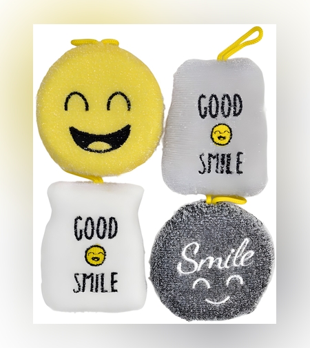 Set 4 bureti de vase Flippy cu tematica Funny Model 1