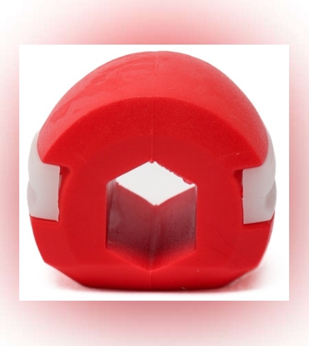 Dispozitiv de Tonifiere Faciala, Flippy, din Silicon, Corectare Mandibula/Maxilar, Rosu