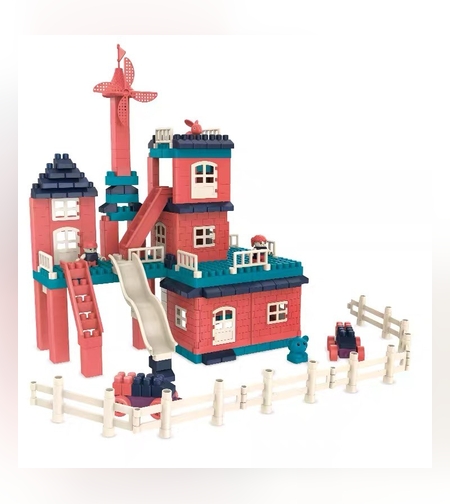 Set constuctii, Flippy, Casa si curte, 251 piese, Multicolor