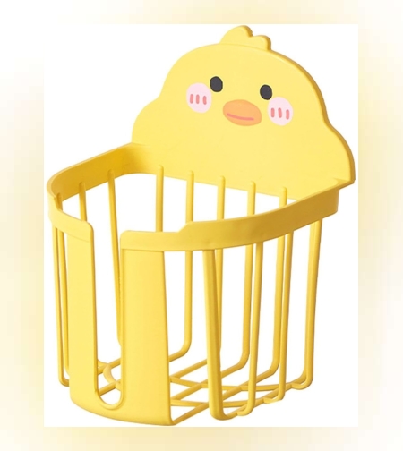 Cutie de Depozitare, Flippy, din Plastic, Montare pe Perete, Model Ratusca, 17.5x13.5x12 cm, Galben