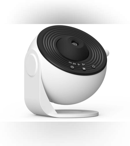 Lampa Tip Proiector Galaxie, Flippy, pentru Dormitor, Tematica Cer Instelat, Model Glob, HD, Rotire 360 de Grade, 13 Imagini, Incarcare USB, 5 W, 11.2x10.8x10.9 cm, Alb Negru