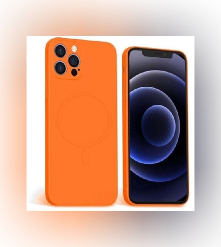 Husa protectie Flippy compatibila cu Apple iPhone 12 Pro Max Mag Safe Silicone Portocaliu