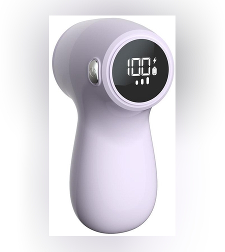 Aparat Electric de Curatat Scame 2in1, Flippy, Indepartare Scame si Aspirare, 15 x 8.5 cm, din ABS si Otel Inoxidabil, Incarcare USB Tip C, Mov