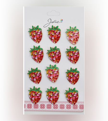 Set 12 Brose Martisor Capsuna in Mozaic