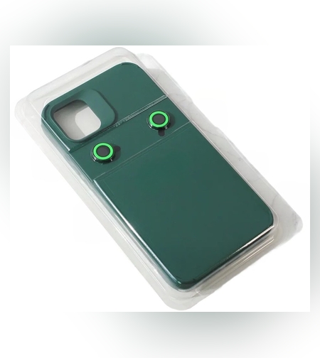 Husa Apple iPhone 14 Pro, Flippy, din Silicon Lichid, Interior din Microfibra, Lentile Fosforescente de Protectie Camera, Anti Amprenta, Rezistenta la Socuri, Verde