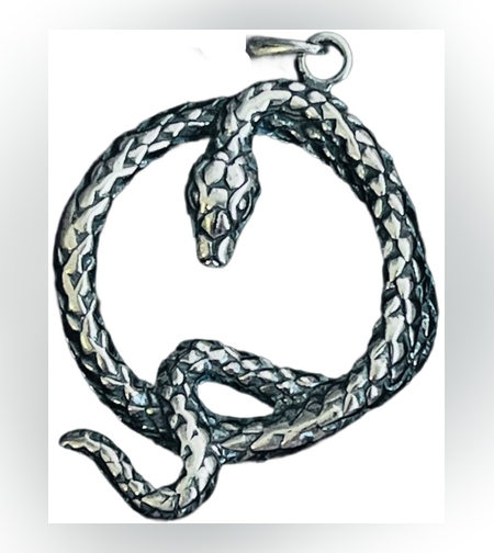 Pandantiv din Argint 925 Jolie Silver, Model Sarpe Incolacit, 40 x 26 mm, 4.7 g